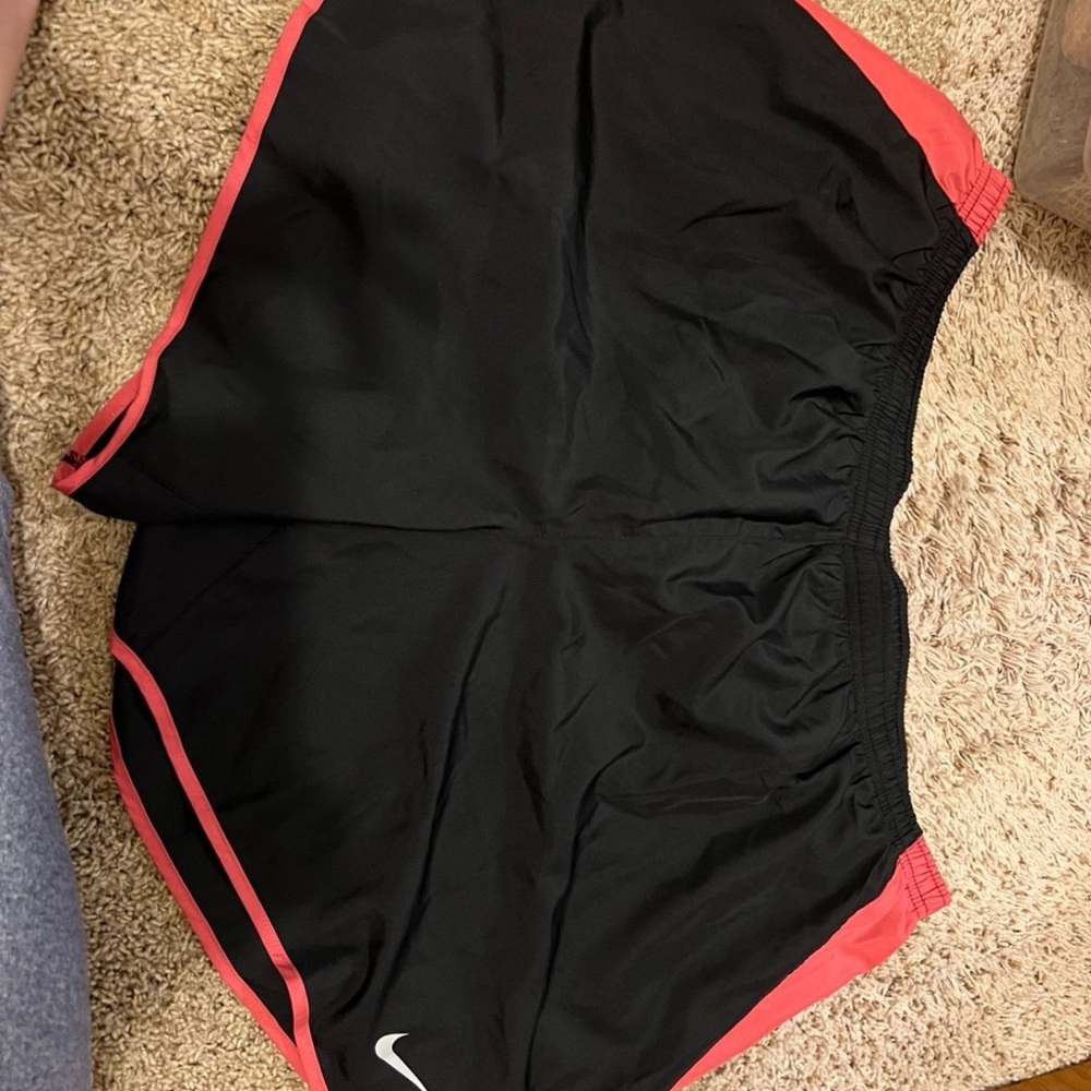 Nike Black and Pink Running Shorts